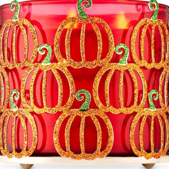 BATH & BODY WORKS PUMPKIN GLITTER CANDLE HOLDER - Picture 1 of 10